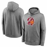 Men's Tampa Bay Buccaneers Heather Gray Primary Logo Long Sleeve Hoodie T-Shirt,baseball caps,new era cap wholesale,wholesale hats